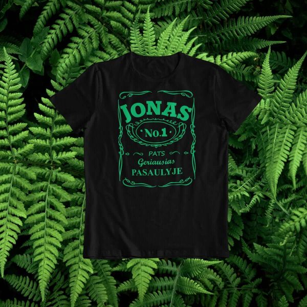 Marškinėliai vyrui "Jonas No.1"