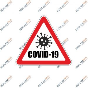 Įspėjamasis lipdukas “COVID-19”