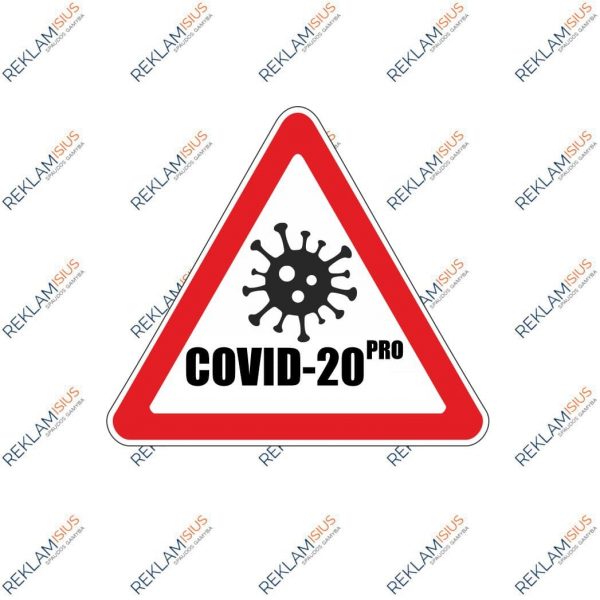 Įspėjamasis lipdukas “COVID-20-pro”