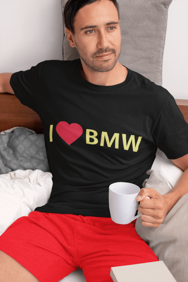 Marškinėliai vyrui "I Love BMW"