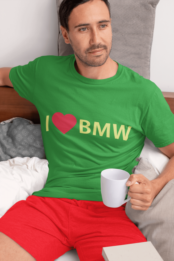 Marškinėliai vyrui "I Love BMW"