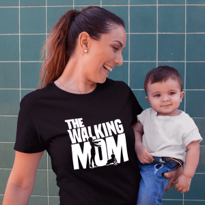 Moteriški marškinėliai "The walking mom"