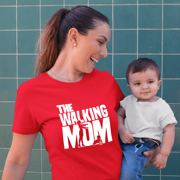 Moteriški marškinėliai "The walking mom"