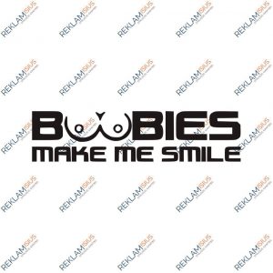 Automobilio lipdukas “Boobies make me smile”