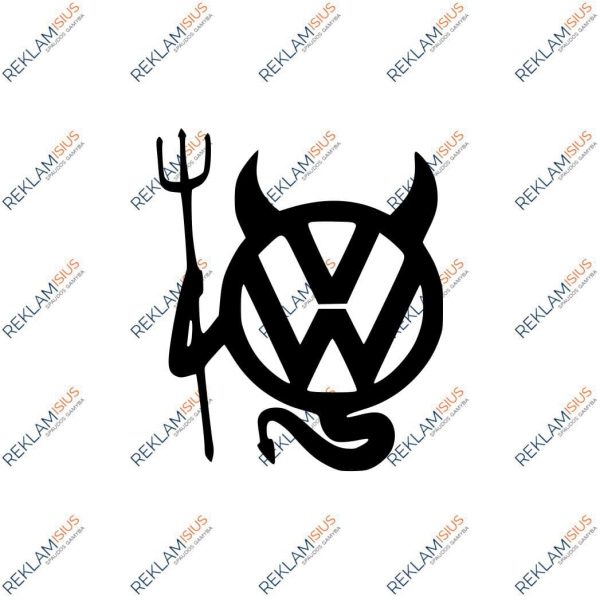Automobilio lipdukas “Volkswagen velnias”