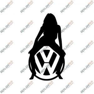 Automobilio lipdukas “Volkswagen su mergina”