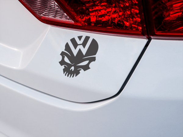 Automobilio lipdukas “Volkswagen kaukolė”