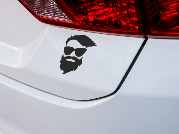 Automobilio lipdukas “Vyras su barzda”