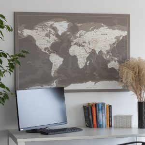 Pasaulio žemėlapiai ant drobės