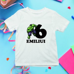 Marškinėliai gimtadieniui, Marškinėliai berniukams, Hulk