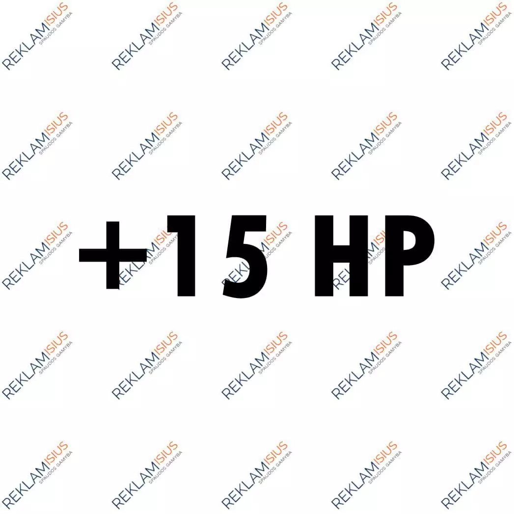 Automobilio lipdukas “+15 HP”