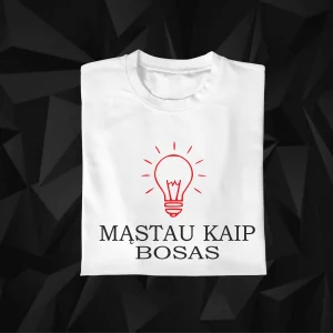 Marškinėliai vyrui "Mąstau kaip bosas"