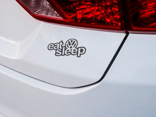 Automobilio lipdukas “Eat sleep volswagen”