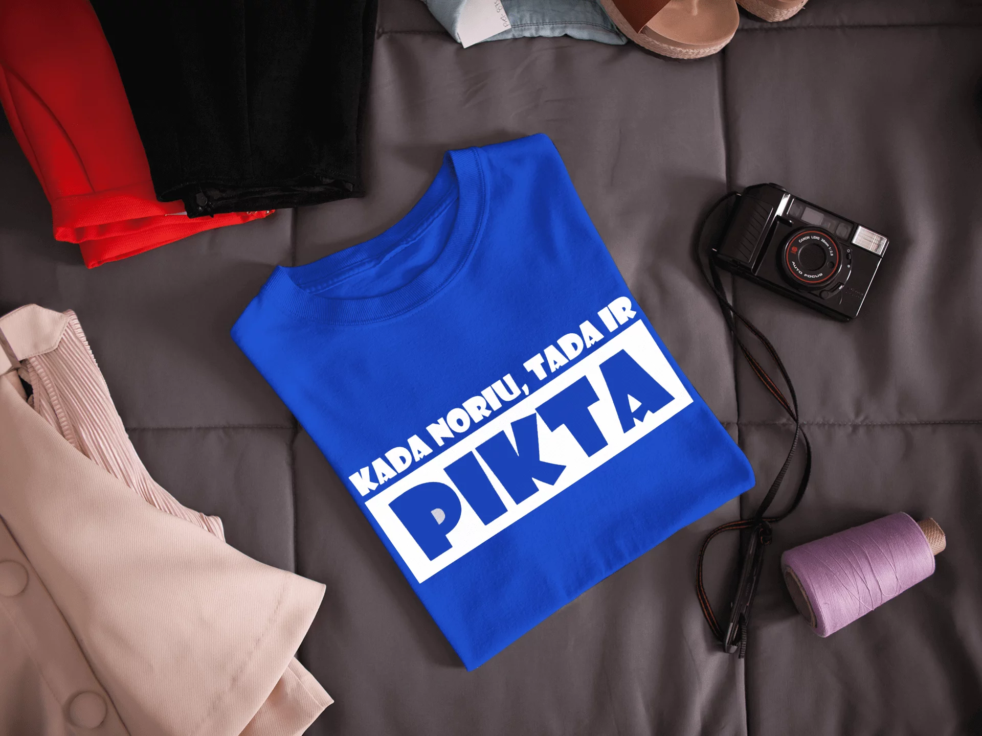 Moteriški marškinėliai "Kada noriu, tada ir PIKTA"