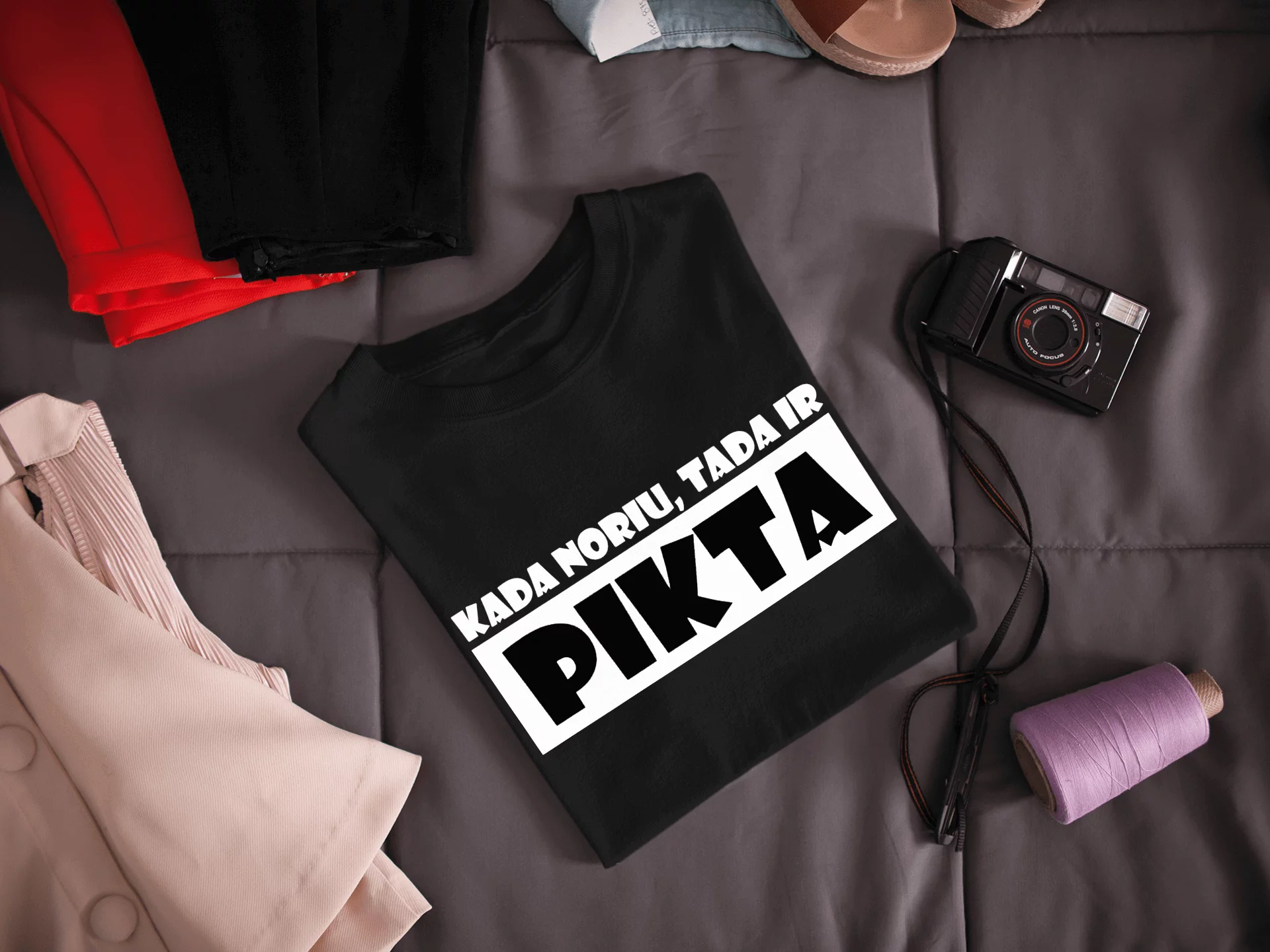 Moteriški marškinėliai "Kada noriu, tada ir PIKTA"