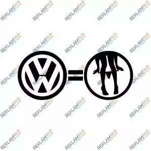 Automobilio lipdukas “Volkswagen ir kelnaitės”